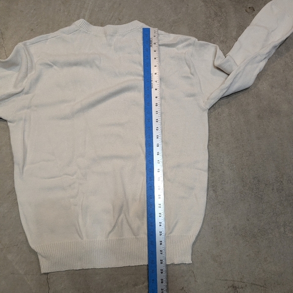 VTG Miller Lite Sweater Men's XL Cream Tight Knit Pull Over - Picture 5 of 6